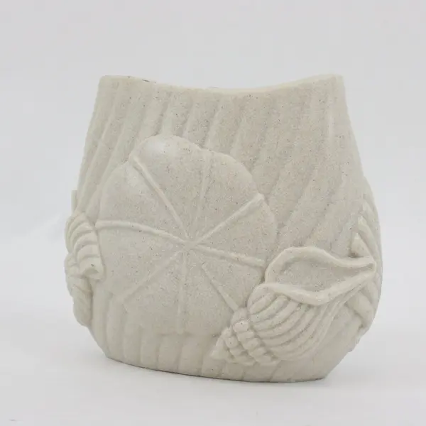 Coastal Seashell Starfish Toothbrush Holder Beige Bathroom Decor