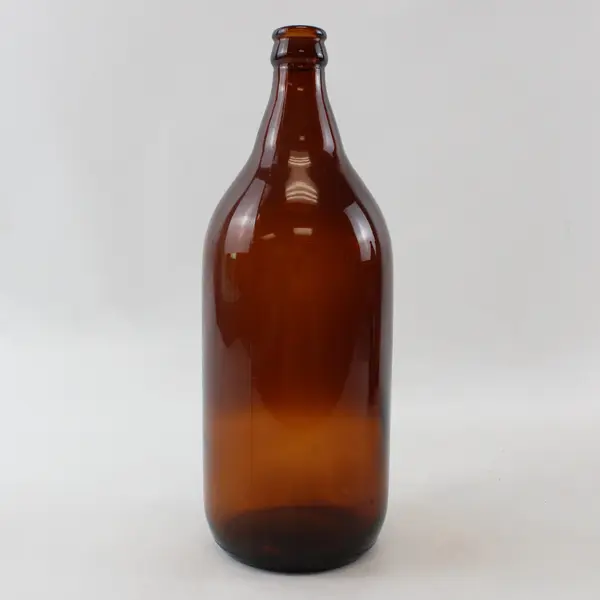 Lot of 3 Vintage Amber Brown Glass Beer Root Beer Bottles
