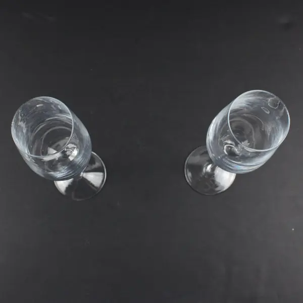 Lot of 2 Champagne Flute Glasses Clear Used Drinkware