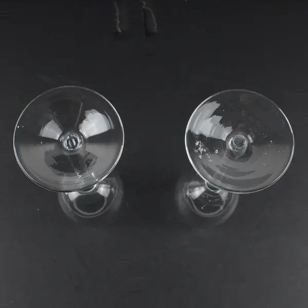 Lot of 2 Champagne Flute Glasses Clear Used Drinkware