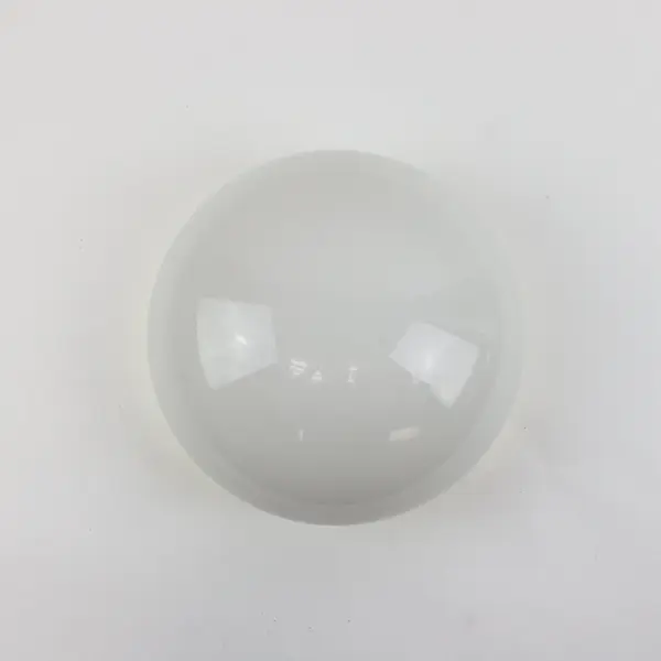 Vintage Brass White Milk Glass Flush Mount Ceiling Light Dome Fixture