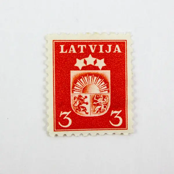 Lot Of 2 Latvia 1940 Coat of Arms Stamps 3s & 5s Mint Hinged