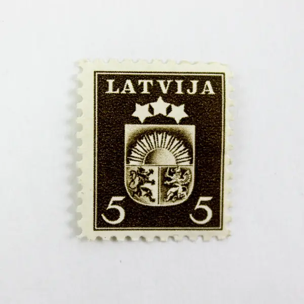 Lot Of 2 Latvia 1940 Coat of Arms Stamps 3s & 5s Mint Hinged