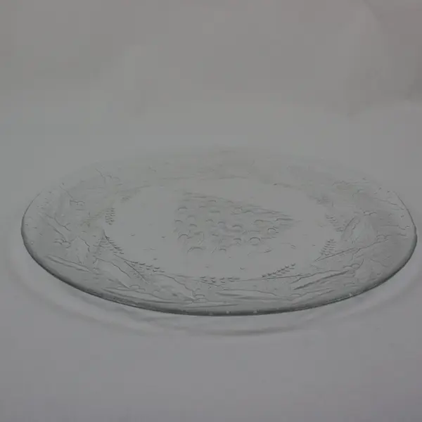 Arcoroc Holly Tree Clear Glass Christmas Serving Platter 13 Inch
