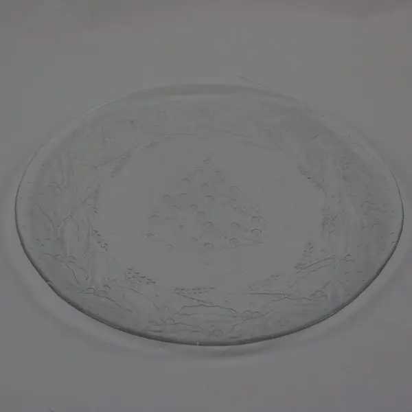 Arcoroc Holly Tree Clear Glass Christmas Serving Platter 13 Inch