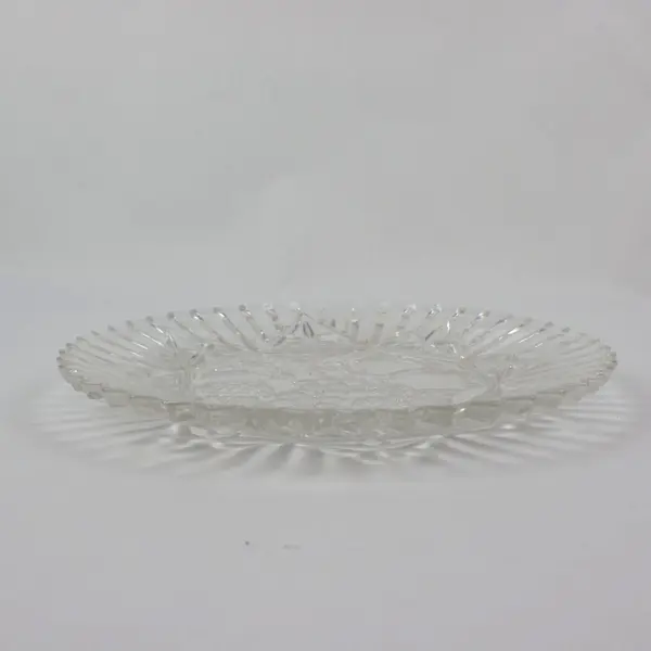 Federal Glass Pioneer Fruit 11.5" Clear Pressed Glass Serving Dish