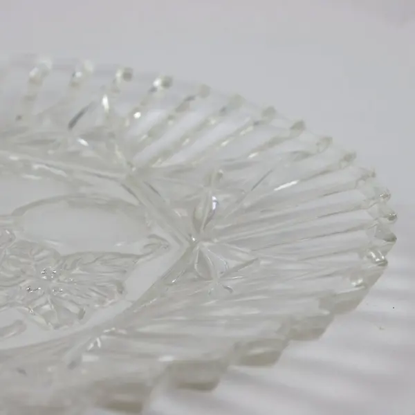 Federal Glass Pioneer Fruit 11.5" Clear Pressed Glass Serving Dish