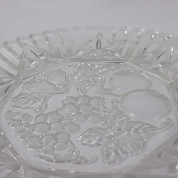 Federal Glass Pioneer Fruit 11.5" Clear Pressed Glass Serving Dish