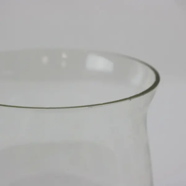 Clear Glass Hurricane Candle Holder Vase with Pedestal Foot
