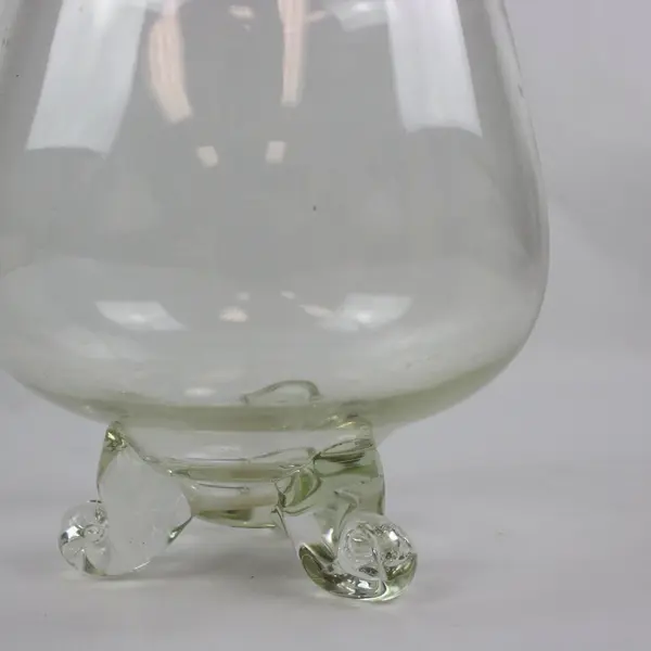 Clear Glass Hurricane Candle Holder Vase with Pedestal Foot