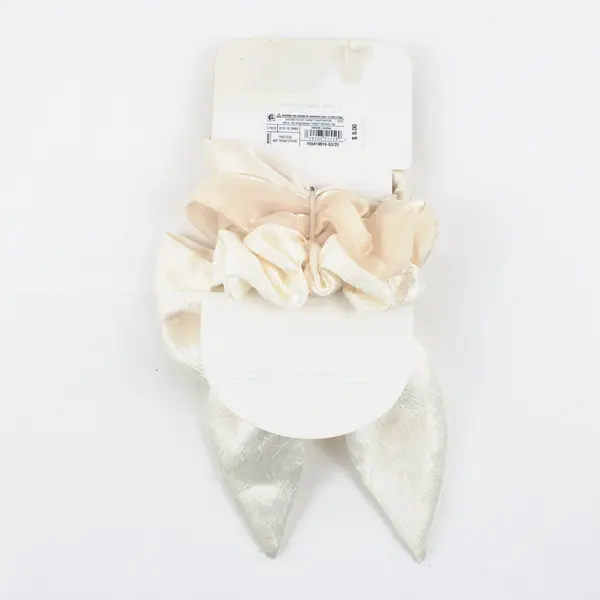 Lot of 3 Layered Cream Satin Hair Bows Ivory Ribbon Accessories