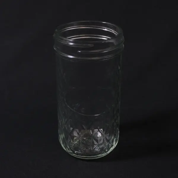Lot of 4 Ball Quilted Crystal Jelly Canning Jar Clear Glass 4-5 inch