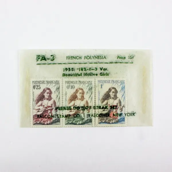 Set Of 3 French Polynesia Stamps Scott #182-184 0.10 0.25 1F