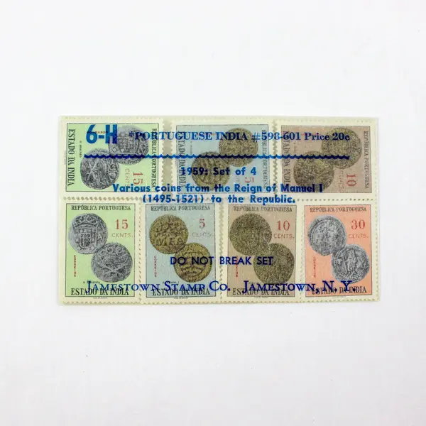 Lot of 7 Portuguese India Goa 1959 Scott #598-601 Stamps Mint