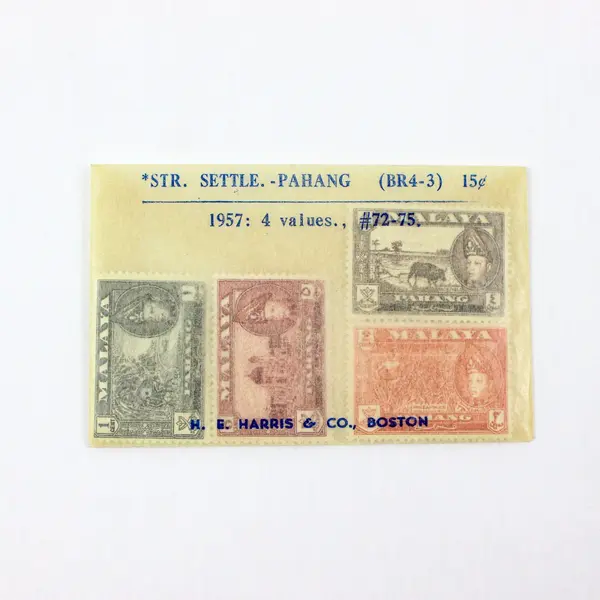 Malaya Pahang Straits Settlements Scott #72–75 Stamps 1c 2c 4c 5c MNH