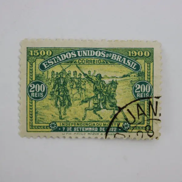 Brazil 1922 Independence Centenary 200 Reis Used Postage Stamp