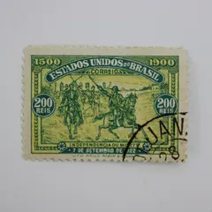 Brazil 1922 Independence Centenary 200 Reis Used Postage Stamp