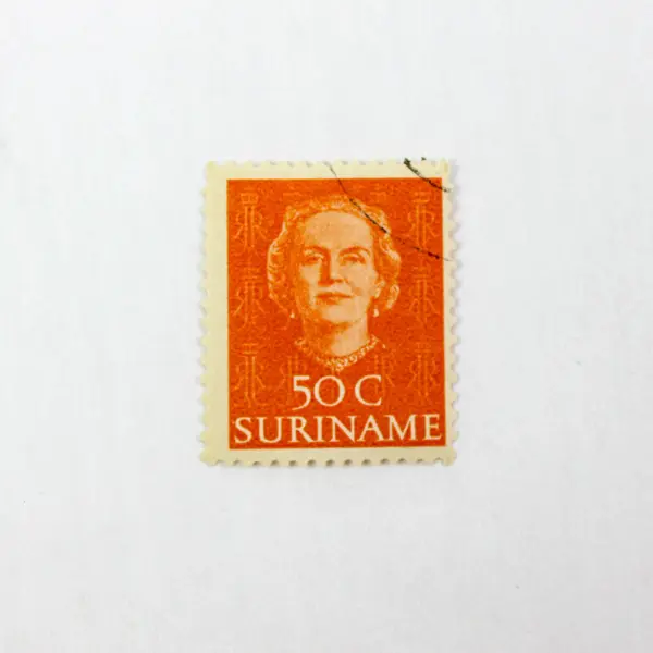 Suriname Queen Wilhelmina Stamps 50c 30c 5c Set of 3 Used 10c Overprint