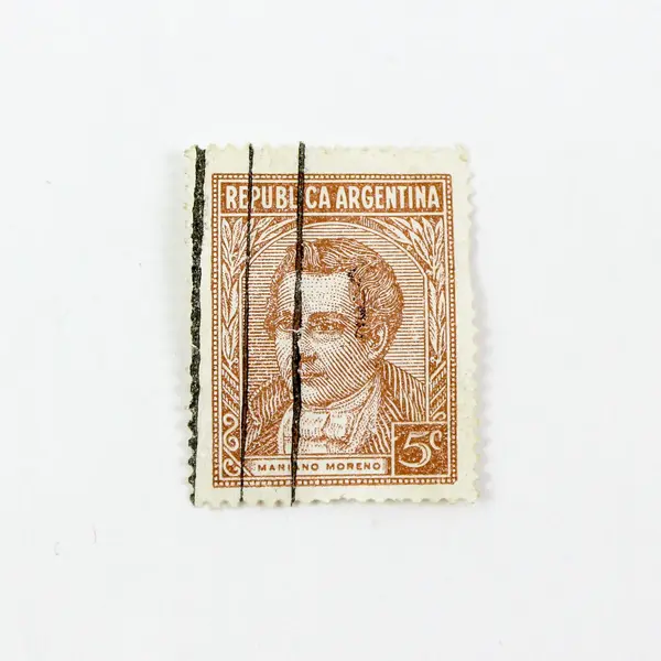 Lot of 5 Used Argentina Postage Stamps San Martín Roosevelt Mariano Moreno