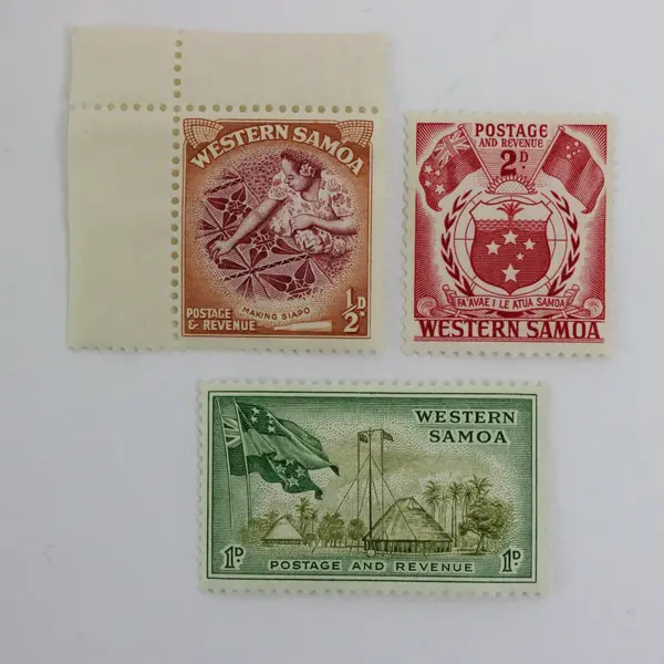 Western Samoa Scott 203-205 1952 Stamp Lot MNH 1d 2d