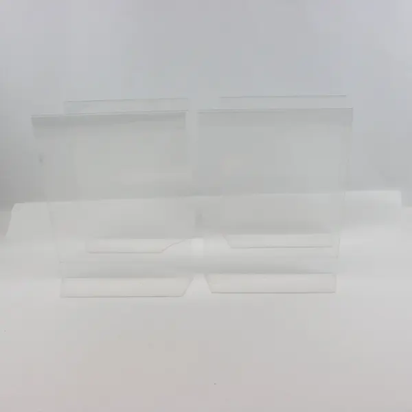 Lot of 4 Clear Acrylic Sign Holders 8.5 x 11 Inch Display
