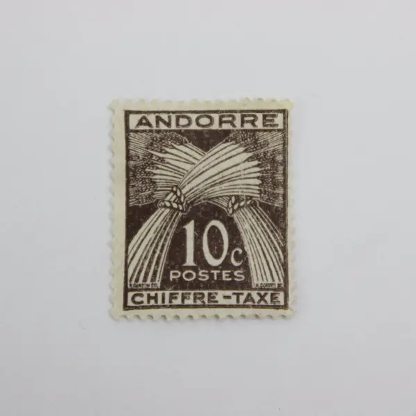 French Andorra 10c Postage Due Chiffre-Taxe Andorre Stamp
