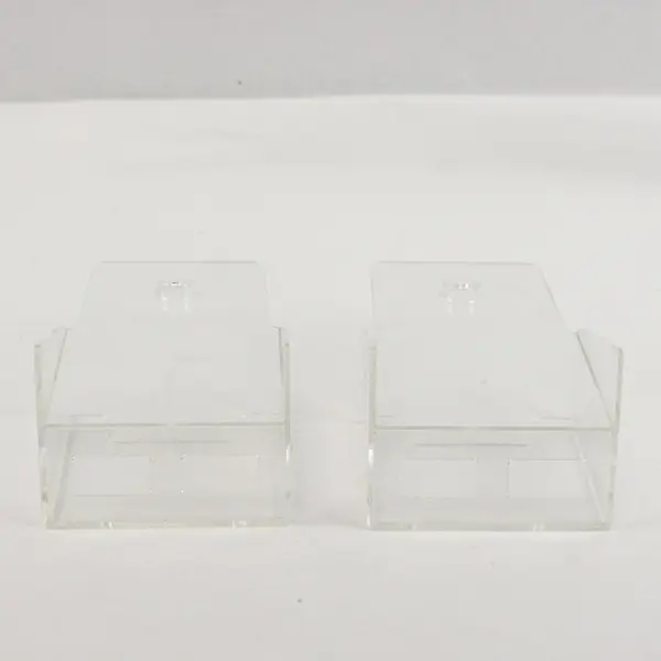 Set of 2 Clear Acrylic Wall Mount Brochure Holders Literature Display