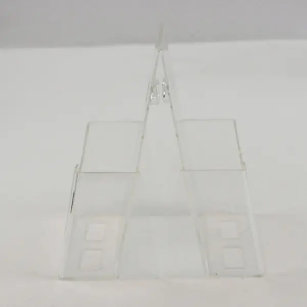 Set of 2 Clear Acrylic Wall Mount Brochure Holders Literature Display
