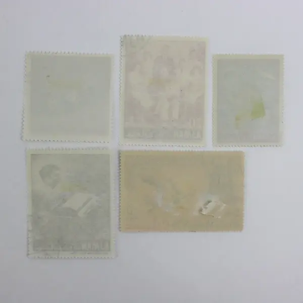 Vintage 1960s Ajman Mixed Postage Stamps Set of 5 Used