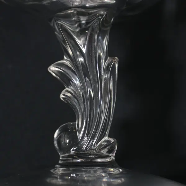 VTG Fostoria Baroque Glass Covered Pedestal Jelly Dish And Lid