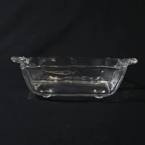VTG Fostoria Baroque Four-Footed Glass Candy Nut Dish 5.75"