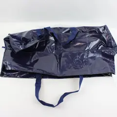 Large Heavy Duty Navy Blue Coated Fabric Moving Storage Bag Zipper Handles