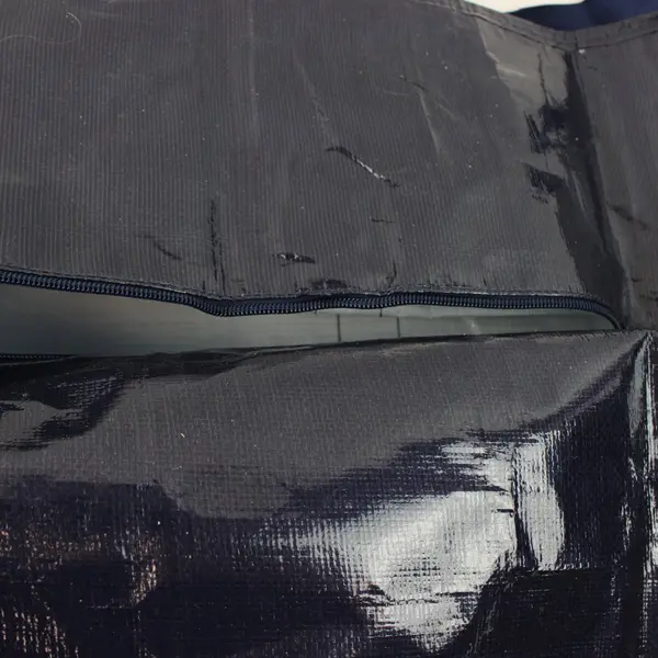 Large Heavy Duty Navy Blue Coated Fabric Moving Storage Bag Zipper Handles