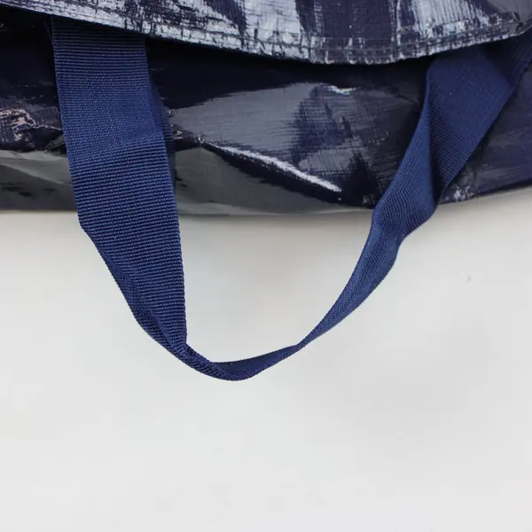 Large Heavy Duty Navy Blue Coated Fabric Moving Storage Bag Zipper Handles