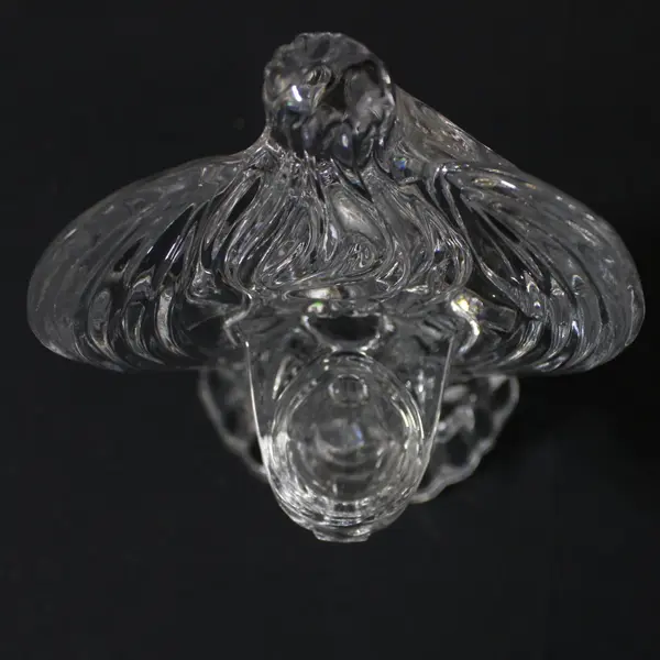 Lead Crystal Angel Taper Christmas Candle Holder 7.5in 