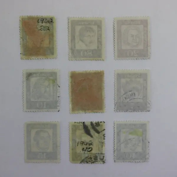 1960s Germany Deutsche Bundespost Portrait Stamps Lot of 9 Used