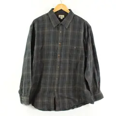 Haggar Men's XL Gray Brown Plaid Button-Up Casual Shirt