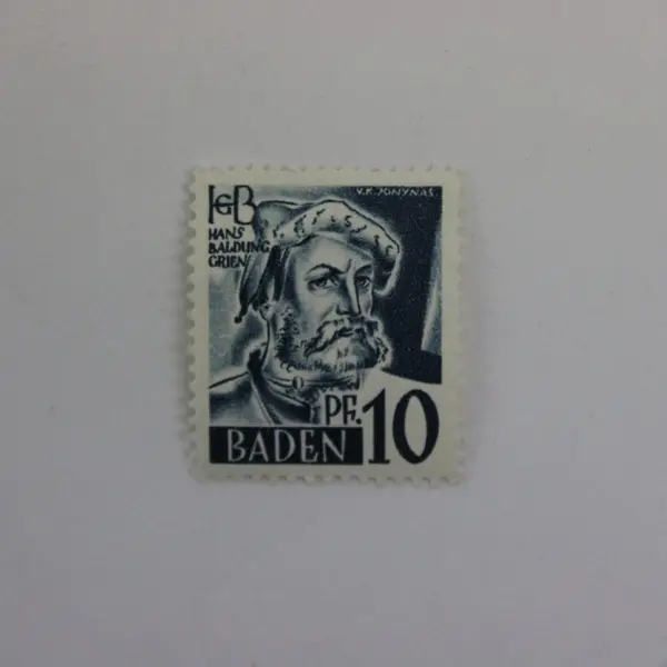 Baden 1947 10pf Hans Baldung Grien French Occupation Zone Stamp SC 5N3 MH