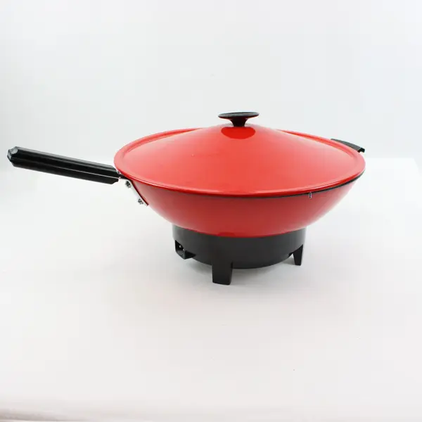 West Bend 700K Electric Wok 6 Qt Model 79525 Red With Lid