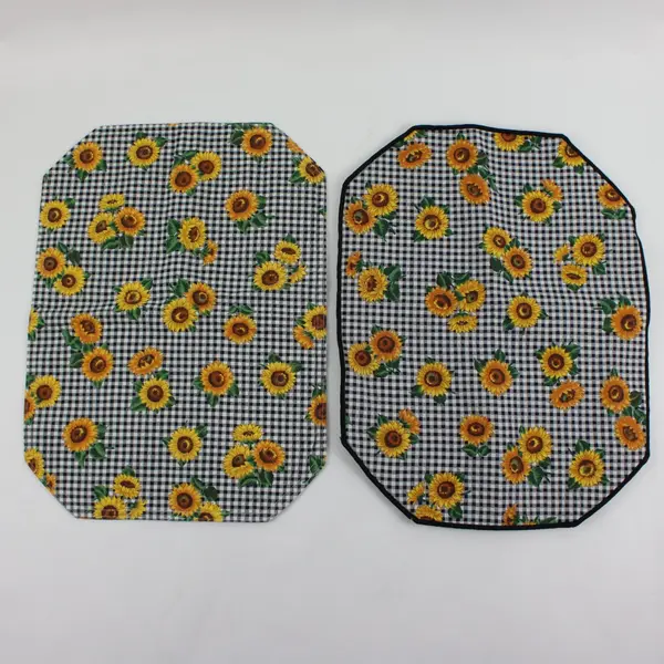 4 Pc Sunflower Print Dining Table  Set- Table runner, Centerpiece Mat, Placemats