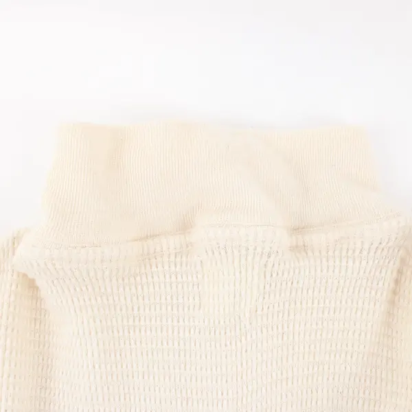 Vintage Men's Thermal Long Sleeve Undershirt Off-White Size Large