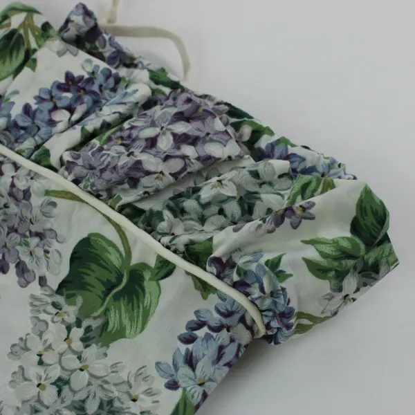 Floral Round Bolster Pillow Cover 18 x 9.5 in Botanical Decorative Cushion Case