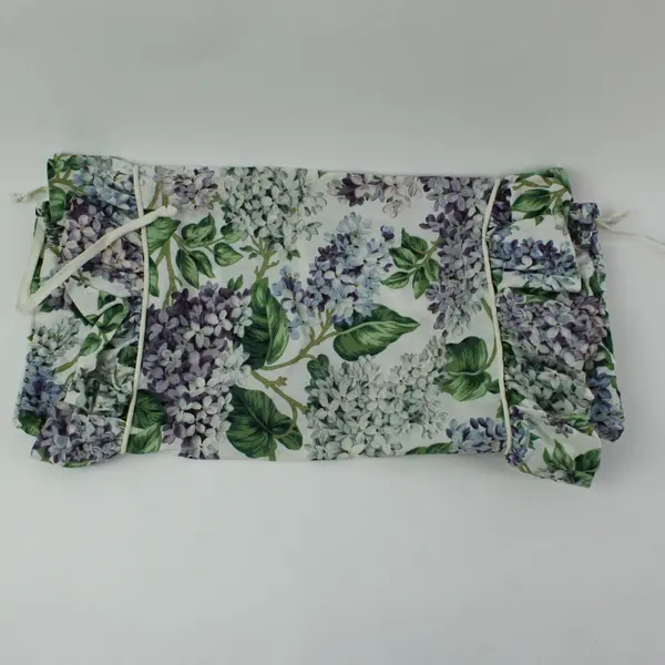 Floral Round Bolster Pillow Cover 18 x 9.5 in Botanical Decorative Cushion Case