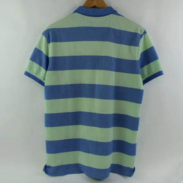 Lot of 2 IZOD Men's Medium Blue Striped Polo Shirts