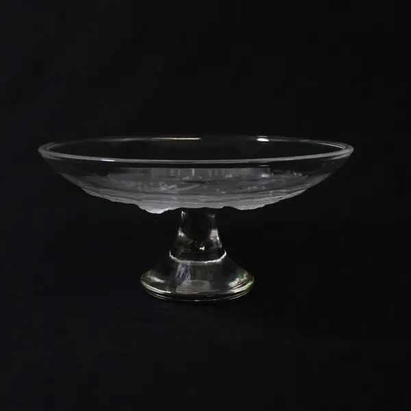 Mikasa Splendor Crystal Compote Frosted Flowers 4 Inch