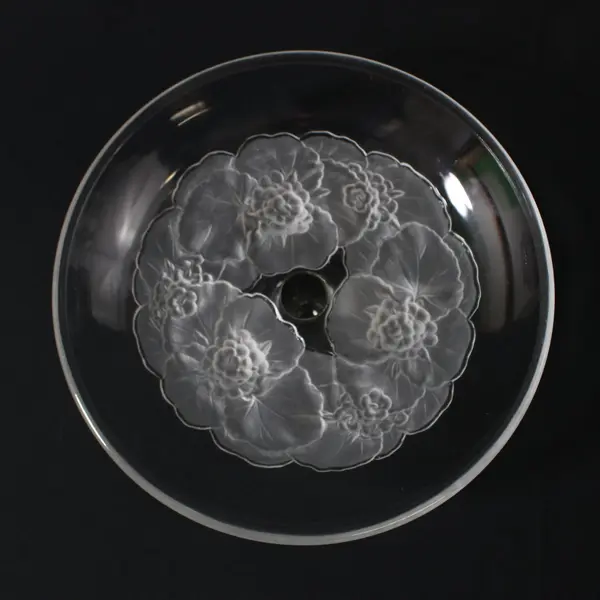 Mikasa Splendor Crystal Compote Frosted Flowers 4 Inch