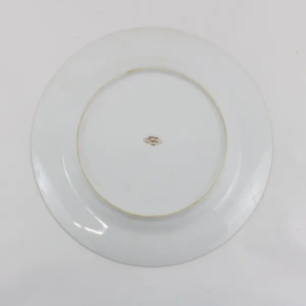 Chatillon 10th Anniversary Floral Decorative Collector Plate Pink Gold Trim