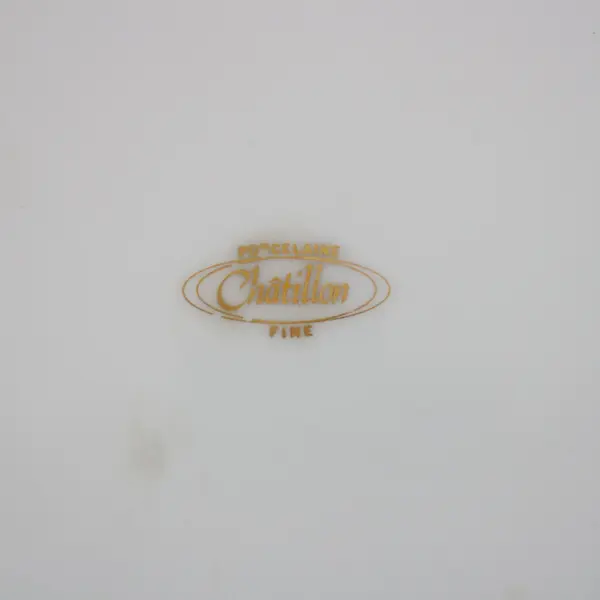 Chatillon 10th Anniversary Floral Decorative Collector Plate Pink Gold Trim