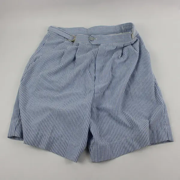 Norm Thompson Women's Blue White Striped Shorts Size 8