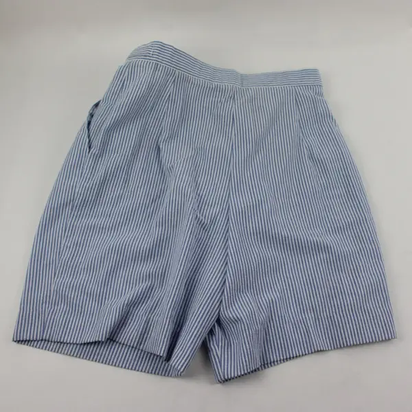 Norm Thompson Women's Blue White Striped Shorts Size 8